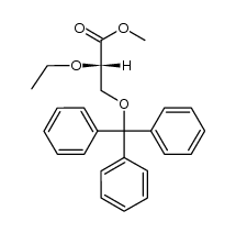 2-ethyl-3-(triphenylmethyl)glyceric acid methyl ester Structure