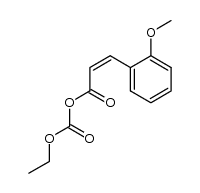 (ethyl carbonic) (Z)-3-(2-methoxyphenyl)acrylic anhydride Structure