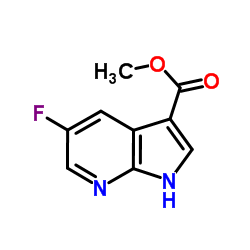 5-氟-1H-吡咯并[2,3-b]吡啶-3-羧酸甲酯结构式