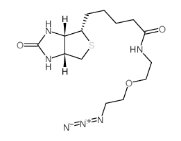 N-[2-(2-叠氮基乙氧基)乙基]-5-[(3aS,4S,6aR)-2-氧代六氢-1H-噻吩并[3,4-d]咪唑-4-基]戊酰胺结构式