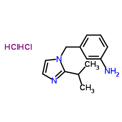 (3-((2-Isopropyl-1H-imidazol-1-yl)methyl)phenyl)amine dihydrochloride Structure