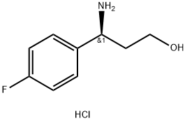 (S)-3-氨基-3-(4-氟苯基)丙-1-醇盐酸盐结构式
