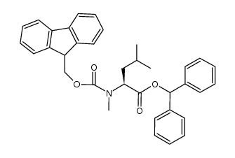 N-Fmoc-N-methyl-L-leucine benzhydryl ester结构式
