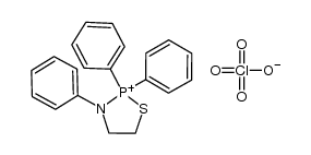 2,2,3-triphenyl-1,3,2-thiazaphospholidin-2-ium perchlorate结构式
