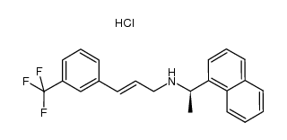 N-[(1R)-1-(naphthalen-1-yl)ethyl]-3-[3-(trifluoromethyl)phenyl]prop-2-en-1-amine hydrochloride结构式
