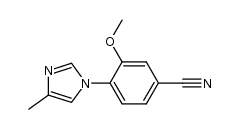 3-甲氧基-4-(4-甲基-1H-咪唑-1-基)苄腈结构式