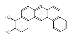 trans-3,4-dihydroxy-1,2,3,4-tetrahydrodibenz(a,j)acridine结构式