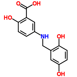 N-(2,5-二羟基苄基)-5-氨基水杨酸结构式