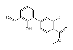 methyl 2-chloro-4-(3-formyl-2-hydroxyphenyl)benzoate结构式