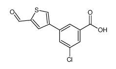 3-chloro-5-(5-formylthiophen-3-yl)benzoic acid Structure