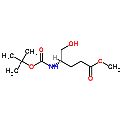 (S)-Methyl 4-[(tert-butoxycarbonyl)amino]-5-hydroxypentanoate Structure