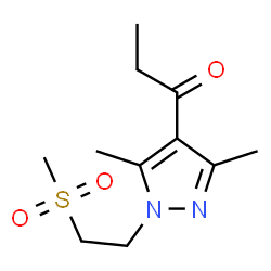 1-[1-(2-甲磺酰基乙基)-3,5-二甲基-1h-吡唑-4-基]丙-1-酮结构式