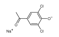 2,6-dichloro-4-acetylphenol sodium salt Structure