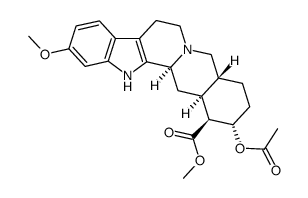 17α-acetoxy-11-methoxy-yohimbane-16β-carboxylic acid methyl ester结构式