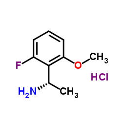 (S)-1-(2-氟-6-甲氧基苯基)乙胺盐酸盐结构式