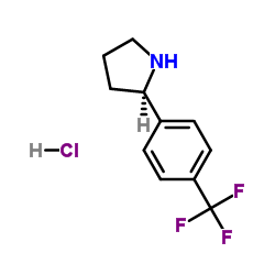(R)-2-(4-(trifluoromethyl)phenyl)pyrrolidine hydrochloride Structure