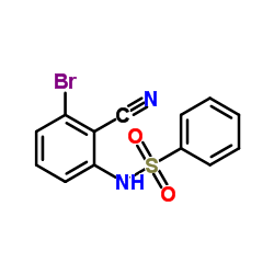 N-(3-bromo-2-cyanophenyl)-benzenesulfonamide结构式