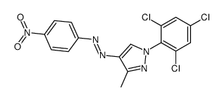 [3-methyl-1-(2,4,6-trichlorophenyl)pyrazol-4-yl]-(4-nitrophenyl)diazene结构式