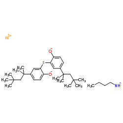 (丁胺)[2,2'-硫代双(4-叔辛基苯酚)]合镍(II)结构式