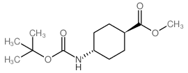 反式-4-(叔丁氧羰基氨基)环己烷甲酸甲酯结构式