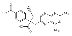 4-(2-CARBOXY-1-(2,4-DIAMINOPTERIDIN-6-YL)PENT-4-YN-2-YL)BENZOIC ACID structure