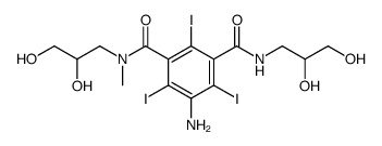 5-amino-N,N'-bis(2,3-dihydroxypropyl)-2,4,6-triiodo-N-methylisophthalamide Structure