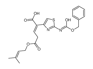 4-(2-苄氧羰基氨基-4-噻唑基)-4-羧基-3-丁烯酸 (2-甲基-2-丁烯-4-基) 酯结构式