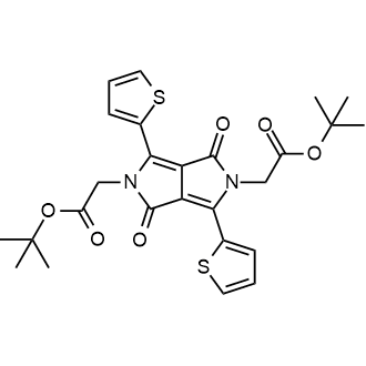 2,5-双(1,1-二甲基乙基)1,4-二氧代-3,6-二-2-噻吩基吡咯并[3,4-c]吡咯-2,5(1H,4H)-二乙酸酯结构式