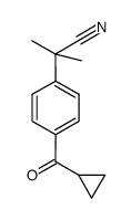 2-(4-cyclopropanecarbonyl-phenyl)-2-methyl-propionitrile Structure