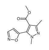 1,3-二甲基-5-(异噁唑-5-基)吡唑-4-羧酸甲酯结构式