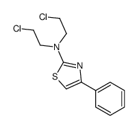 N,N-bis(2-chloroethyl)-4-phenyl-1,3-thiazol-2-amine Structure