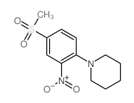 1-(4-methylsulfonyl-2-nitro-phenyl)piperidine结构式