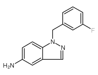 1-(3-氟苄基)-1h-吲唑-5-胺结构式
