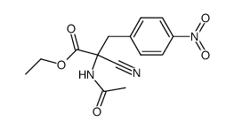 ethyl 2-acetylamino-2-cyano-3-(4-nitrophenyl)propanoate Structure