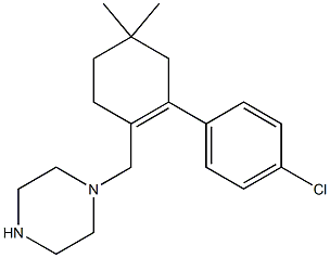 1-((4'-chloro-5,5-dimethyl-3,4,5,6-tetrahydro-[1,1'-biphenyl]-2-yl)methyl)piperazine结构式