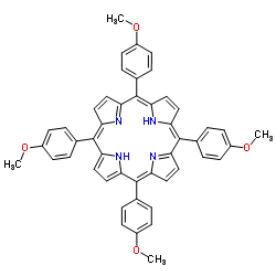 5,10,15,20-四(4-甲氧苯基)卟啉结构式