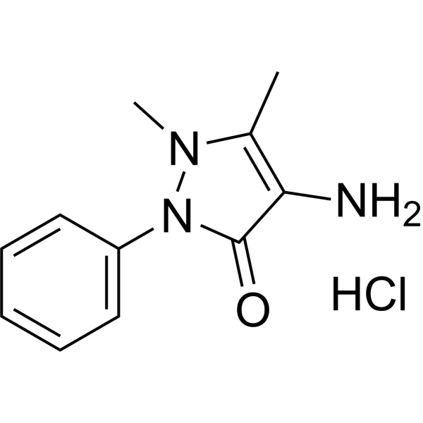 4-aminoantipyrine hydrochloride Structure