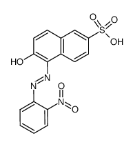 6-hydroxy-5-[(2-nitrophenyl)azo]naphthalene-2-sulphonic acid结构式