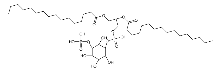 [(2R)-2-hexadecanoyloxy-3-[hydroxy-[(1R,2R,3R,4R,5S,6R)-2,3,4,6-tetrahydroxy-5-phosphonooxycyclohexyl]oxyphosphoryl]oxypropyl] hexadecanoate Structure
