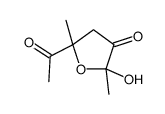 5-acetyl-2-hydroxy-2,5-dimethyloxolan-3-one Structure
