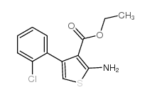 2-氨基-4-(2-氯苯基)噻吩-3-羧酸乙酯结构式