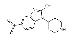 5-硝基-1-哌啶-4-基-1,3-二氢苯并咪唑-2-酮结构式