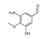 Benzaldehyde, 3-amino-5-hydroxy-4-methoxy- (9CI) structure