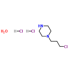1-(3-氯丙基)哌嗪二盐酸盐一水合物结构式