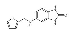5-[(噻吩-2-甲基)-氨基]-1,3-二氢-苯并咪唑-2-酮结构式
