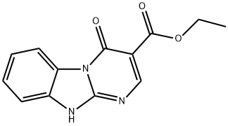 嘧啶并[1,2-A]苯并咪唑-3-羧酸,1,4-二氢-4-氧代-,乙酯结构式