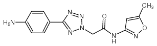 2-[5-(4-氨基-苯基)-四唑-2-基]-n-(5-甲基-异噁唑-3-基)-乙酰胺结构式