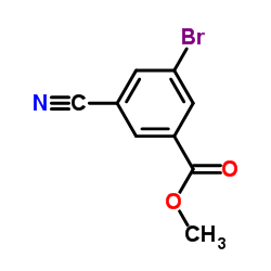 3-溴-5-氰基苯甲酸甲酯结构式
