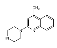 4-甲基-2-(1-哌嗪基)喹啉结构式