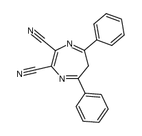 5,7-diphenyl-6H-1,4-diazepine-2,3-dicarbonitrile Structure